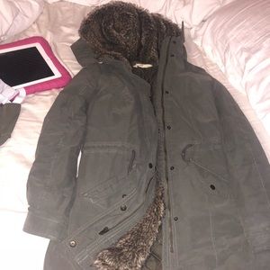 Hollister fur lined parka